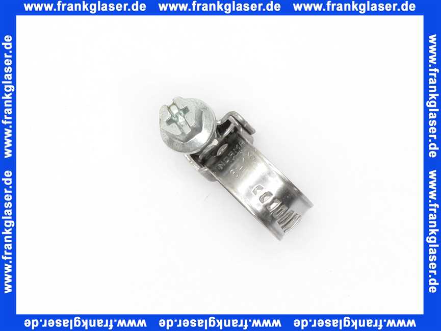 Schlauchklemme Spannbereich 8-16 mm Bandbreite 9 mm Schlauchschelle 8-16/9 W2 nach DIN 3017 mit Schneckengewinde