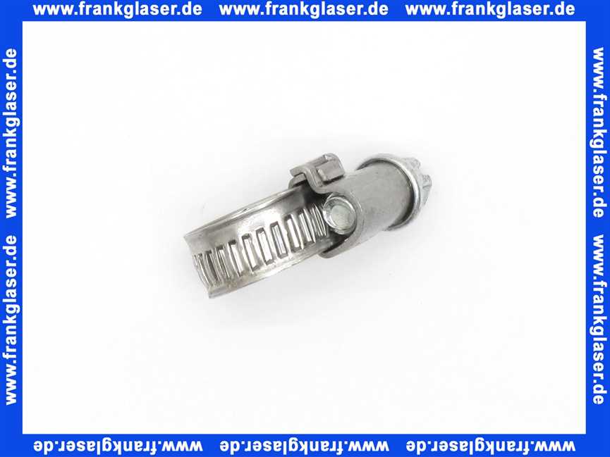 Schlauchklemme Spannbereich 8-16 mm Bandbreite 9 mm Schlauchschelle 8-16/9 W2 nach DIN 3017 mit Schneckengewinde