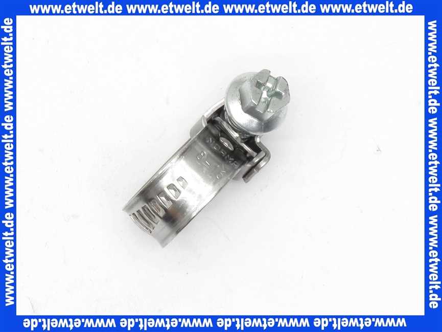 Schlauchklemme Spannbereich 12-22 mm Bandbreite 9 mm Schlauchschelle 12-22/9 W1 aus verzinktem Stahl nach DIN 3017 mit Schneckengewinde