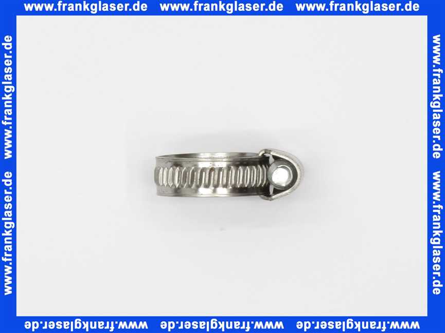 Schlauchklemme Spannbereich 12-22 mm Bandbreite 9 mm Schlauchschelle 12-22/9 W5 Edelstahl 1.4401 nach DIN 3017 rost- und säurebeständig mit Schneckengewinde