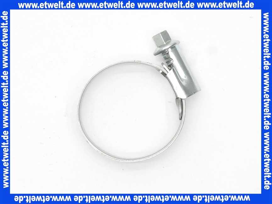Schlauchklemme Spannbereich 20-32 mm Bandbreite 12 mm Schlauchschelle 20-32/12 W1 aus verzinktem Stahl nach DIN 3017 mit Schneckengewinde