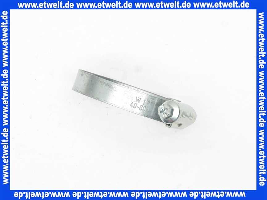 NORMACLAMP TORRO Schlauchklemme Spannbereich 40-60 mm Bandbreite 12 mm Schlauchschelle 40-60/12 W1 aus verzinktem Stahl nach DIN 3017 mit Schneckengewinde