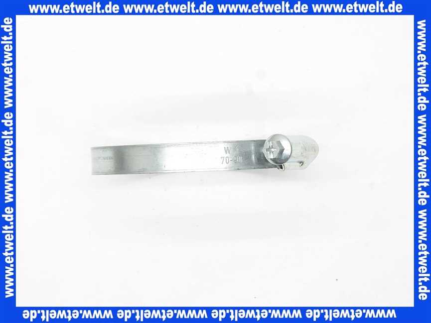 NORMACLAMP TORRO Schlauchklemme Spannbereich 70-90 mm Bandbreite 12 mm Schlauchschelle 70-90/12 W1 aus verzinktem Stahl nach DIN 3017 mit Schneckengewinde