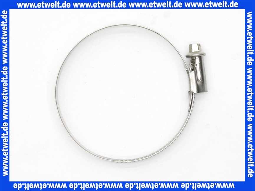 NORMACLAMP TORRO Schlauchklemme Spannbereich 60-80 mm Bandbreite 12 mm Schlauchschelle 60-80/12 W4 Edelstahl 1.4301 nach DIN 3017 rostbeständig mit Schneckengewinde