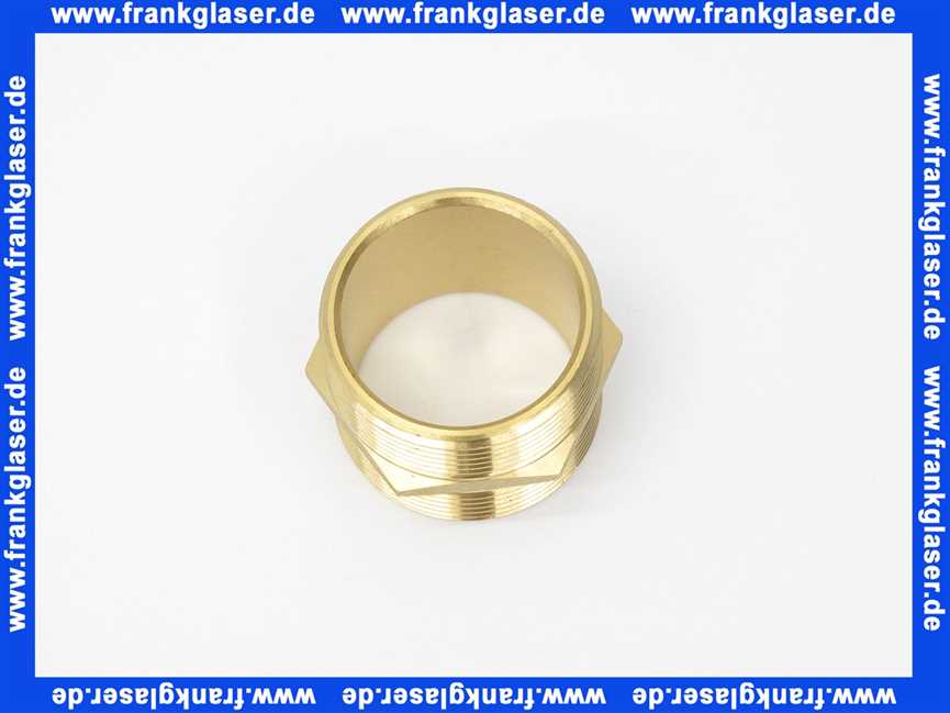 Gewindenippel Doppelnippel 11/2 Zoll AG x 11/2 Zoll AG flachdichtend Messing beidseitig Aussengewinde