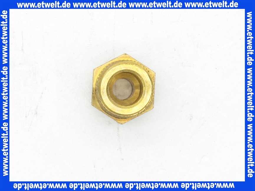 Gewindenippel Doppelnippel reduziert 1/8 Zoll AG x 1/4 Zoll AG flachdichtend Messing beidseitig Aussengewinde Reduziernippel