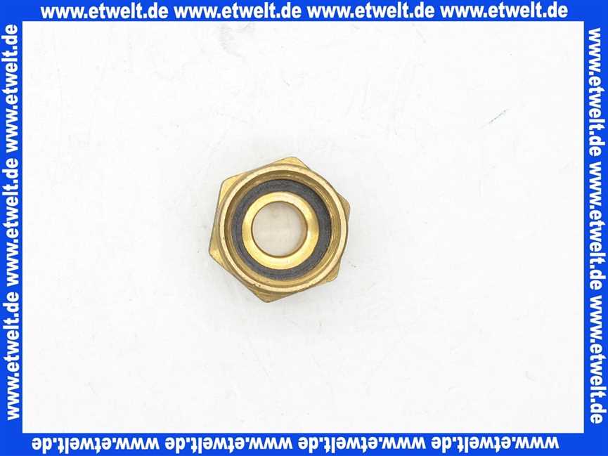 Gewindenippel Doppelnippel reduziert 3/8 Zoll AG x 1/2 Zoll IG flachdichtend Messing Aussengewinde x Innengewinde Reduziernippel