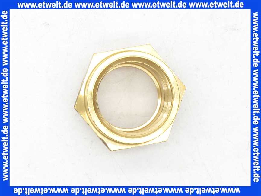 Gewindenippel Doppelnippel reduziert 1/2 Zoll IG x 3/4 Zoll AG flachdichtend Messing Innengewinde x Aussengewinde Reduziernippel