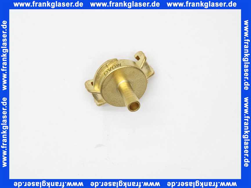 GEKA plus Schlauchstück K 3/8 Zoll 10mm Schlauchstutzen für Trinkwasser, Messing, beigerote NBR Formdichtung, Schnellkupplung Klauenkupplung Schlauchkupplung