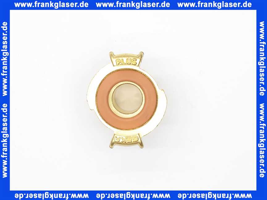 GEKA plus Schlauchstück K 3/4 Zoll 19mm Schlauchstutzen für Trinkwasser, Messing, beigerote NBR Formdichtung, Schnellkupplung Klauenkupplung Schlauchkupplung
