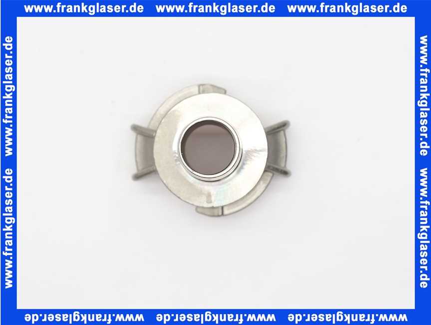 GEKA plus Schlauchstück EK 3/4 Zoll 19mm Schlauchstutzen Edelstahl für Trinkwasser, beigerote NBR Formdichtung, Schnellkupplung Klauenkupplung Schlauchkupplung