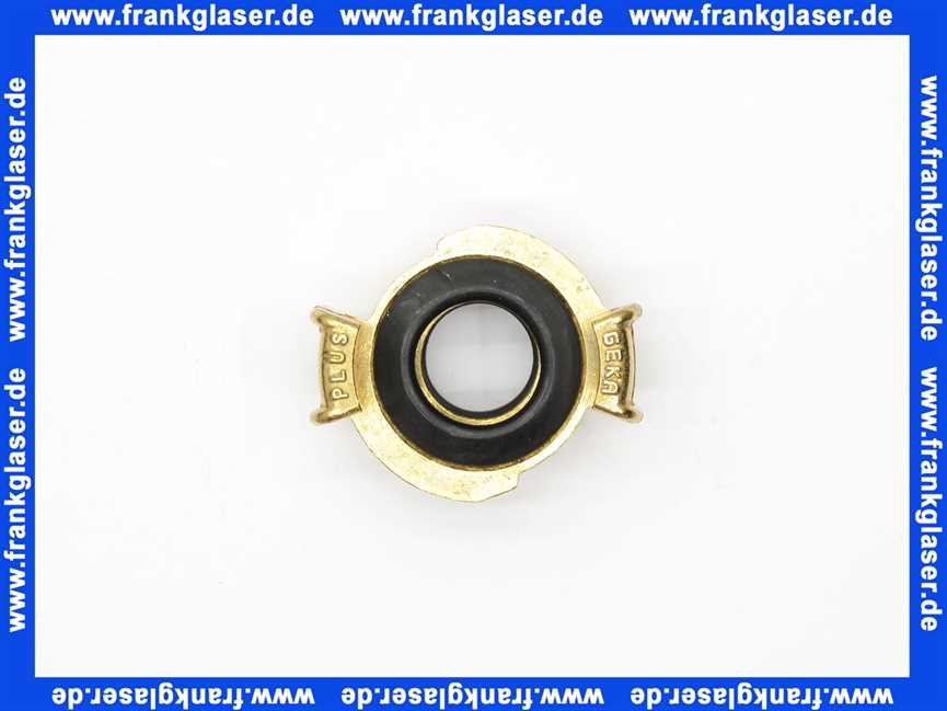 GEKA plus Gewindestück G3/4 Zoll Innengewinde mit Flachdichtung NBR Messing schwarze NBR Formdichtung Schnellkupplung Klauenkupplung Schlauchkupplung