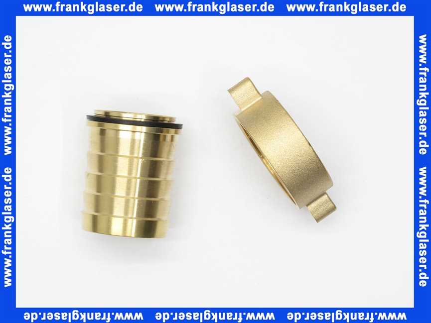 Schlauchverschraubung Messing Verschraubung G11/2 Überwurf - 38mm Schlauchstutzen mit Dichtung