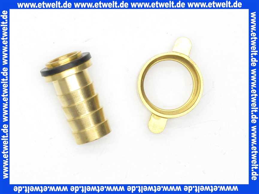 Schlauchverschraubung Messing 2/3 Verschraubung G1/2 Zoll Überwurf -13mm Schlauchtülle mit Dichtung