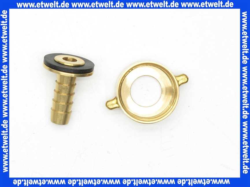 Schlauchverschraubung Messing 2/3 Verschraubung G3/4 Zoll Überwurf -10 mm Schlauchtülle mit Dichtung