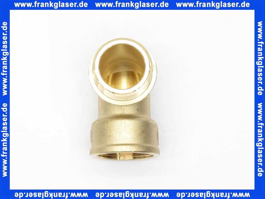 Winkelbogen Winkel 90° 1 Zoll IG/AG Messing Innengewinde x Aussengewinde