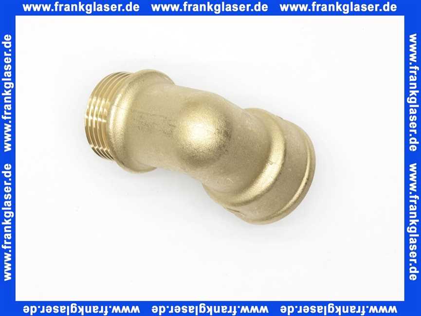 Winkelbogen Winkel 90° 1 Zoll IG/AG Messing Innengewinde x Aussengewinde