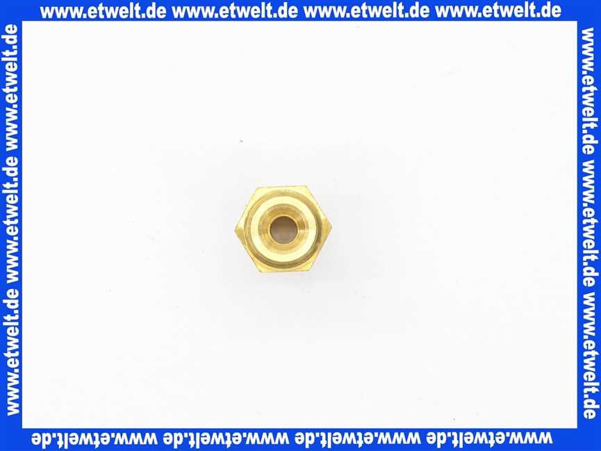 Schlauchtülle 1/3 Verschraubung Einschraubtülle G1/4 Zoll AG - 6mm Stutzen mit Sechskant Messing