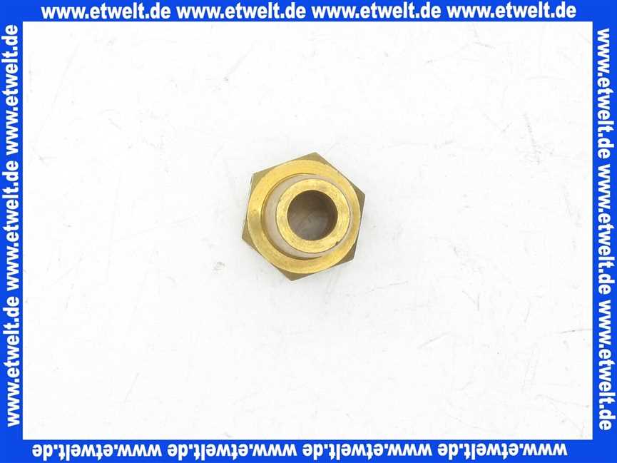 Schlauchtülle 1/3 Verschraubung Einschraubtülle G3/8 Zoll AG - 10 mm Stutzen mit Sechskant Messing