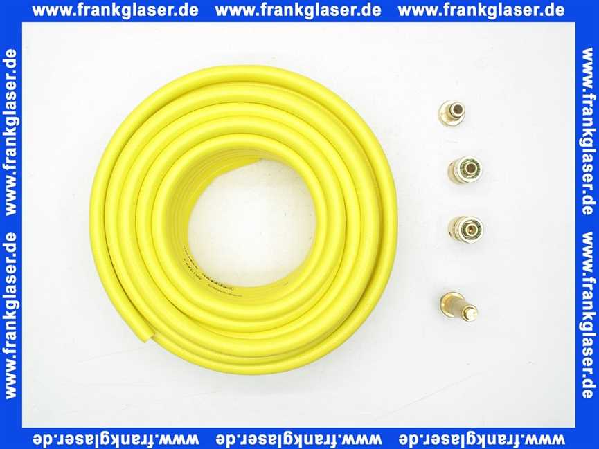 Gartenspritzen Anschlussset Stecksystem Messing 1/2 Zoll Wasserschlauch 30 m mit je 1 Hahnanschlussstück Schlauchstück Schlauchstück mit Wasserstop und Gartenspritze passend für marktübliche Steckkupplungen max. 16 bar bei +20°C