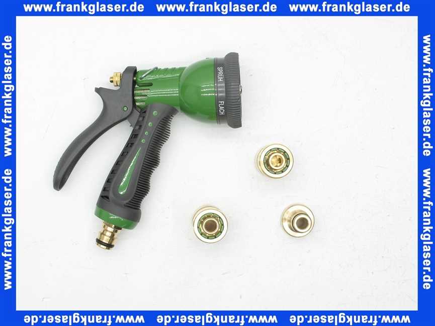 Gartenspritzen Anschlussset Stecksystem Messing 1/2 Zoll Wasserschlauch 30 m mit je 1 Hahnanschlussstück Schlauchstück Schlauchstück mit Wasserstop und Handbrause verstellbar passend für marktübliche Steckkupplungen max. 16 bar bei +20°C
