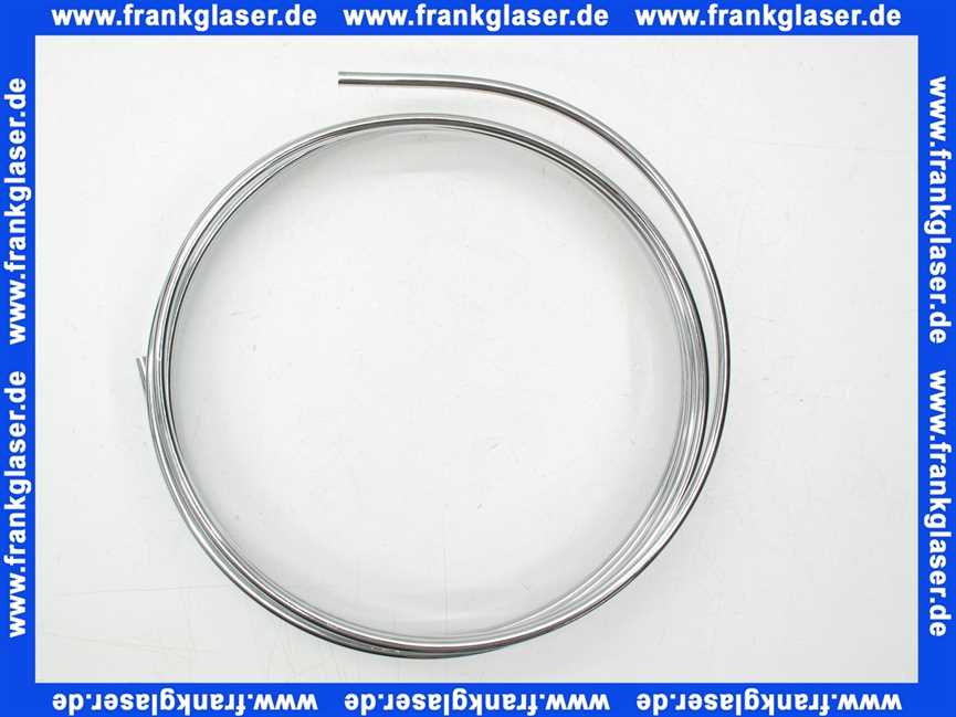 Kupferrohr verchromt Ringform 10mm Rolle 5 Meter