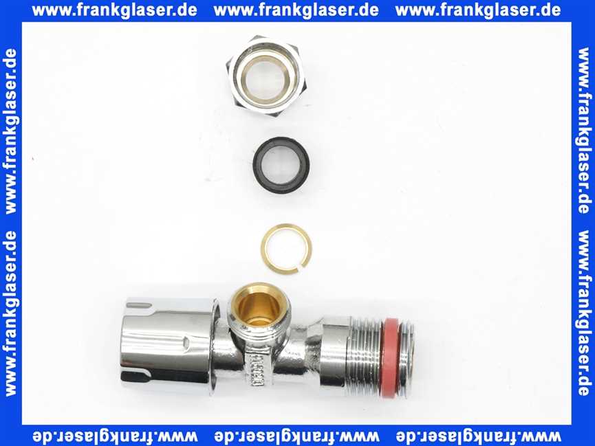 Eckventil DN15 1/2 Zoll selbstdichtend verchromt x Quetschverschraubung 3/8 - 10mm mit Längenausgleich und Schubrosette