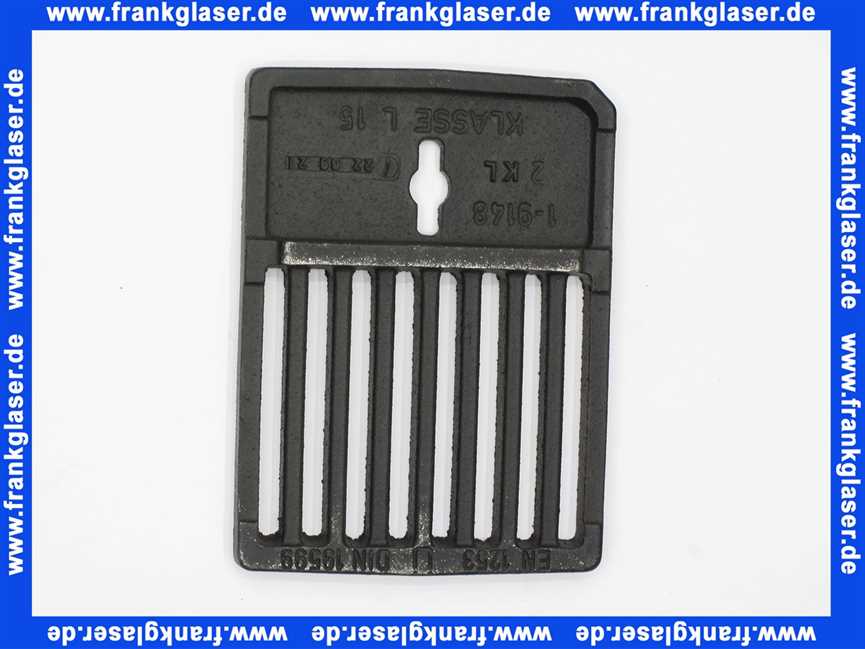 Junior M Deckelrost ACO Passavant Deckel Rost 187 x 137 mm Gusseisen asphaltiert Kl. L 15 für Bodeneinlauf 6020.00.20