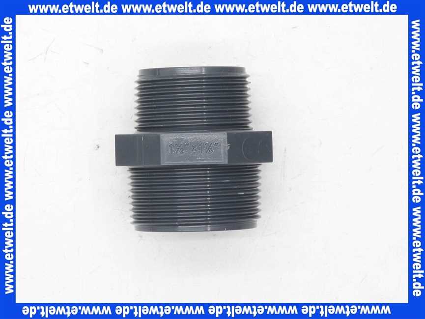Doppelnippel Reduziert PVC G1 1/4 AGxG1 AG