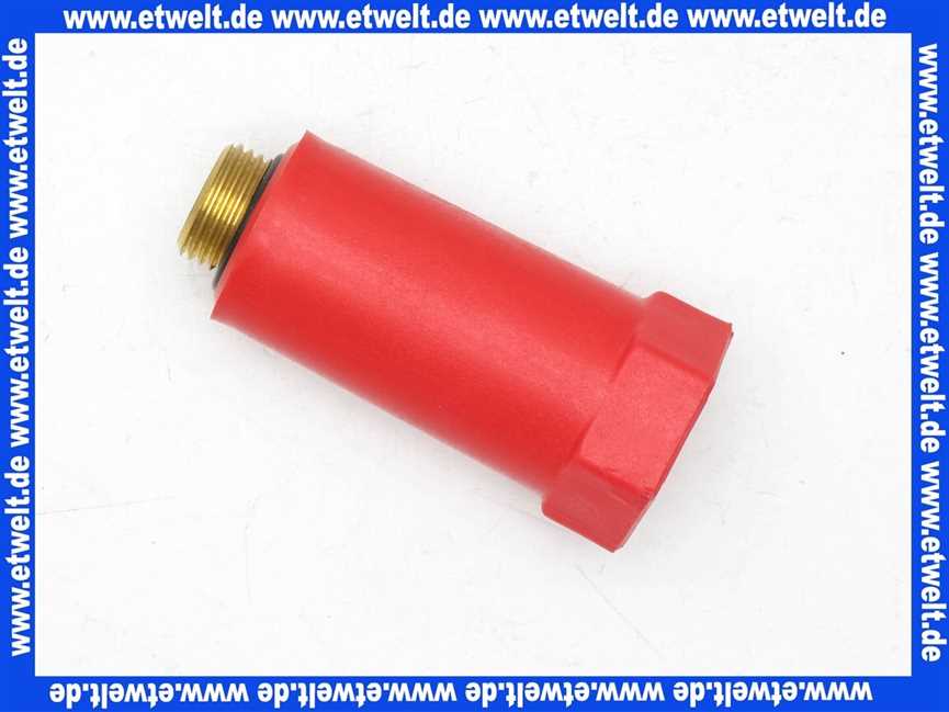 Baustopfen Stopfen PVC mit Messinggewinde G1/2 Zoll mit Innensechskant gemäß DIN 1988-2 rot Abdrückstopfen Prüfstopfen