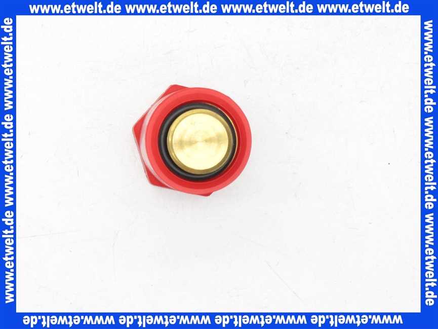 Baustopfen Stopfen PVC mit Messinggewinde G1/2 Zoll mit Innensechskant gemäß DIN 1988-2 rot Abdrückstopfen Prüfstopfen
