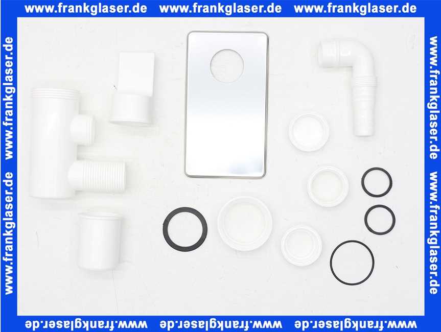 Unterputzsifon Gerätesifon Sifon für Waschgeräte und Geschirrspüler mit Reinigungsschraube und Edelstahl-Abdeckung DN 40