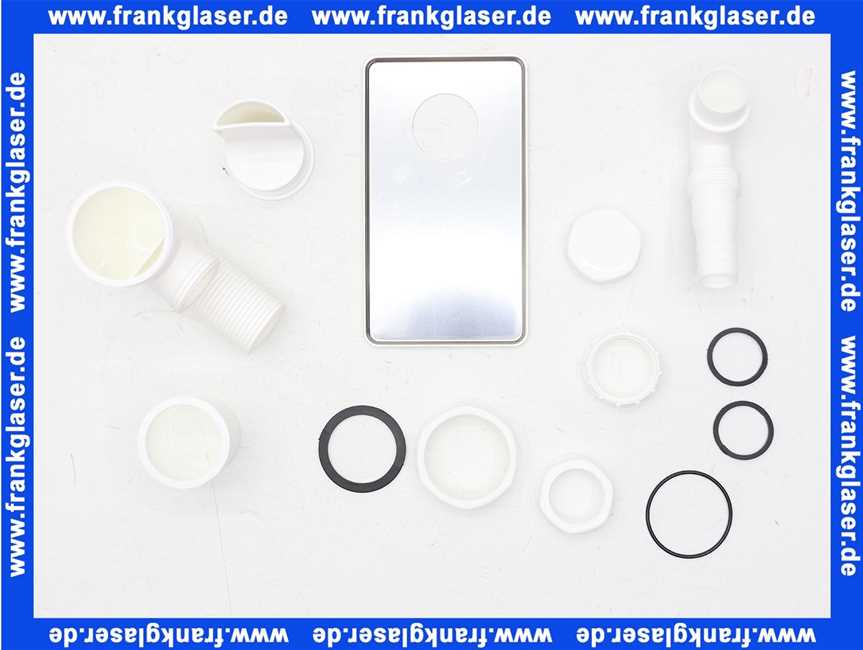 Unterputzsifon Gerätesifon Sifon für Waschgeräte und Geschirrspüler mit Reinigungsschraube und Edelstahl-Abdeckung DN 40