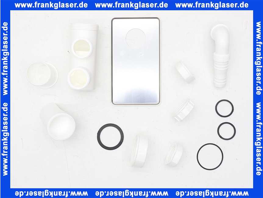 Unterputzsifon Gerätesifon Sifon für Waschgeräte und Geschirrspüler mit Reinigungsschraube und Edelstahl-Abdeckung DN 40