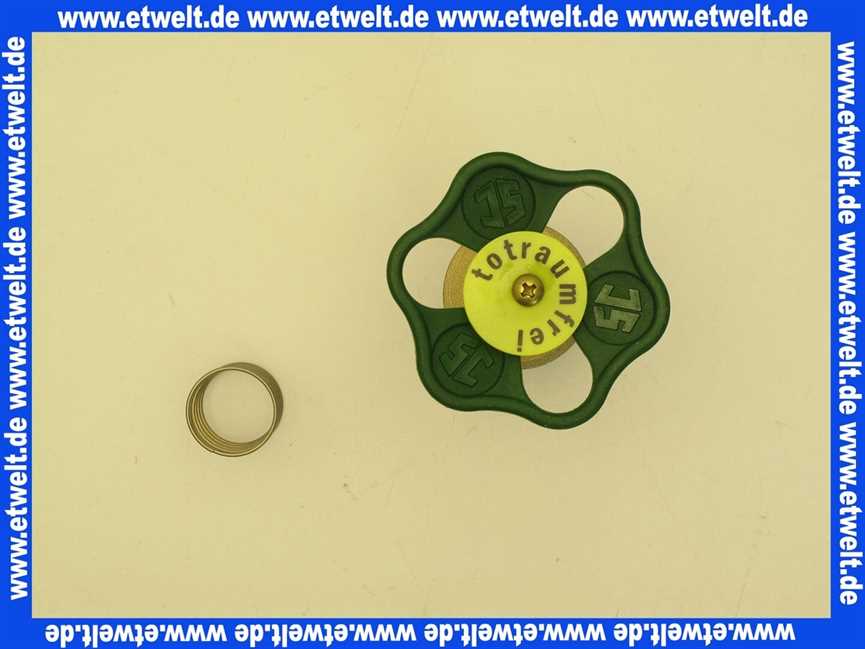 Oberteil mit Handrad 1 Zoll messing für KFR-Ventil mit nichtsteigender Spindel