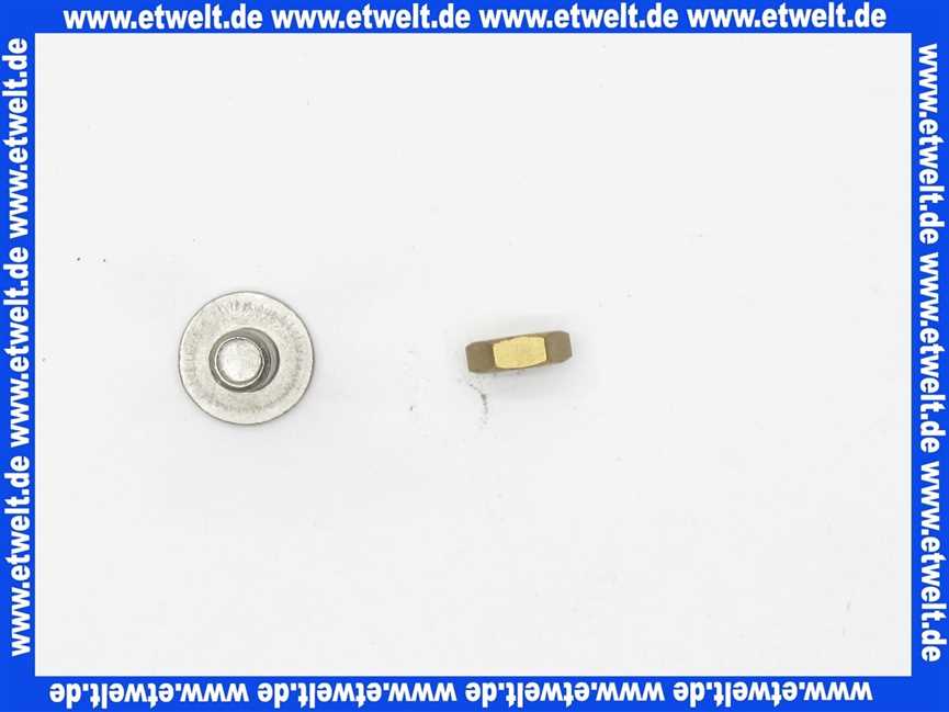 Einstellschraube Messing roh mit Mutter zu Stopfen für Excentergarnituren für Waschtisch und Bidetarmaturen