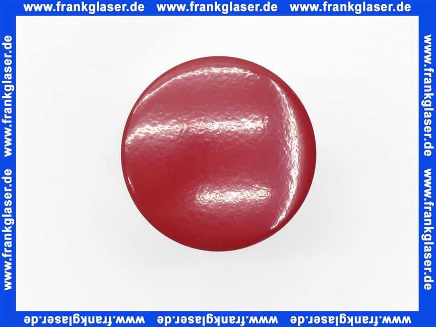 Exenterstopfen 40mm Platte rot (RAL3003) Standard für Waschtisch und Bidetarmaturen