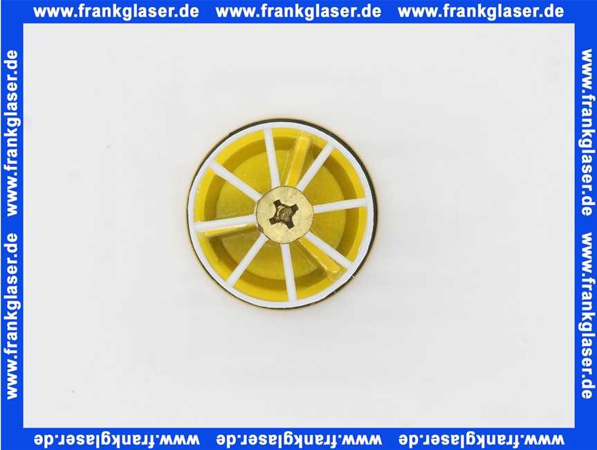 Exenterstopfen 40mm Platte gelb (RAL1004) Standard für Waschtisch und Bidetarmaturen