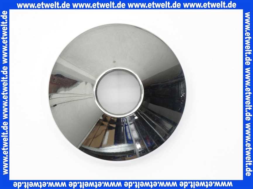 123085 Gewinderosette konische Bauform, messing verchromt 3/4 x 85mm