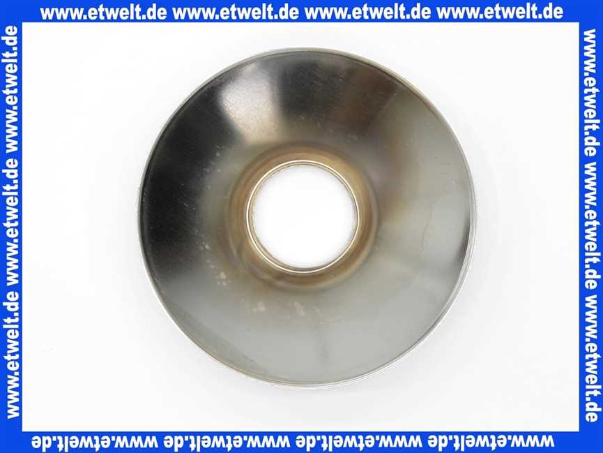 123085 Gewinderosette konische Bauform, messing verchromt 3/4 x 85mm