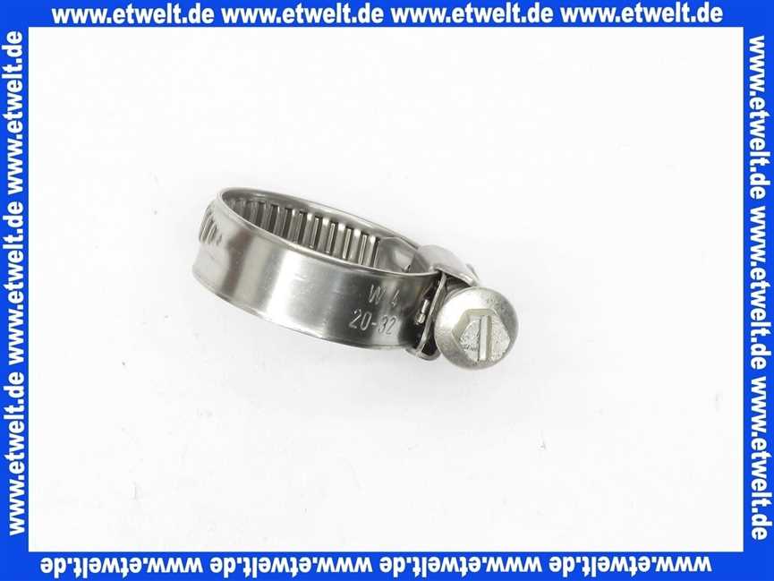 3017220/12 Edelstahl Schlauchschelle 20-32/12 mm