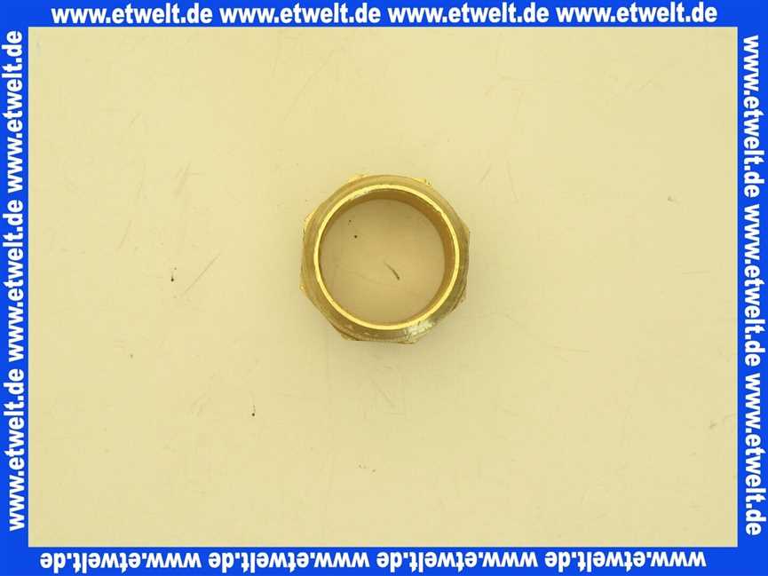 34413-E Doppelnippel 1 Zoll, AG/AG, Messing