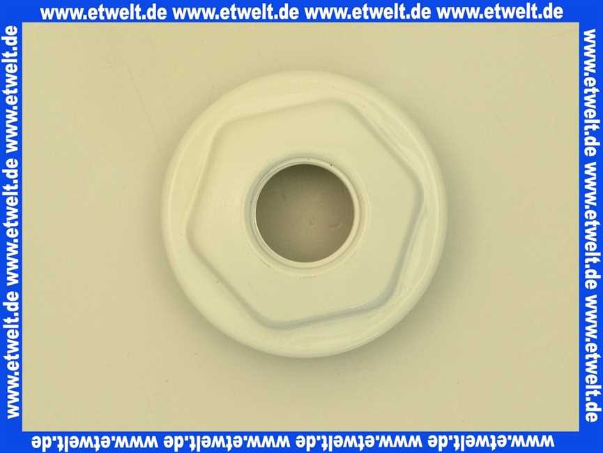 Radiator-Anschlussstopfen 1 1/4 x 1/2 Zoll links weiß lackiert