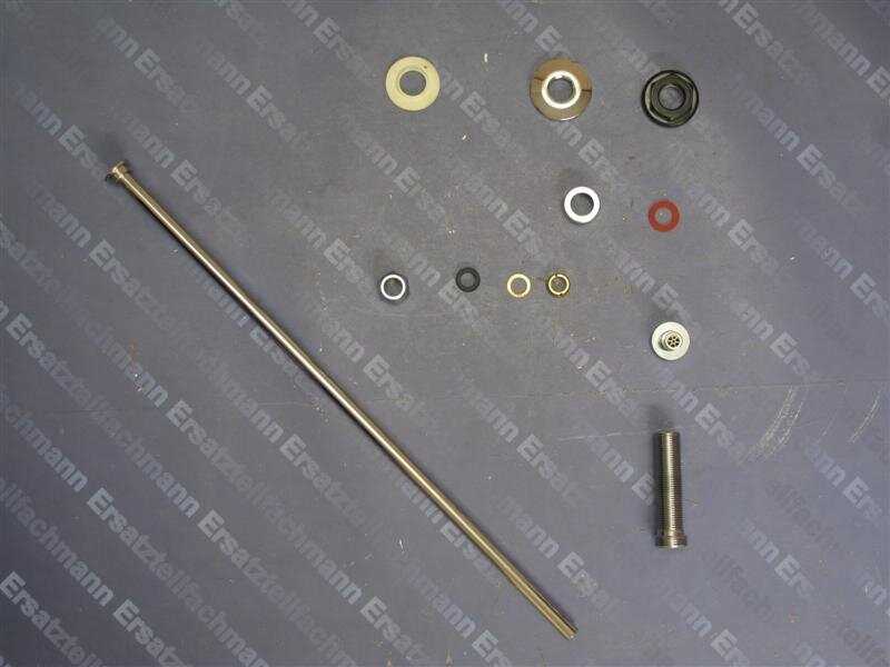 0017851550001 Spülengarnitur Spülendurchführung 12 x 500mm verchromt Verstellbar 70mm mit Schlauchverschraubung