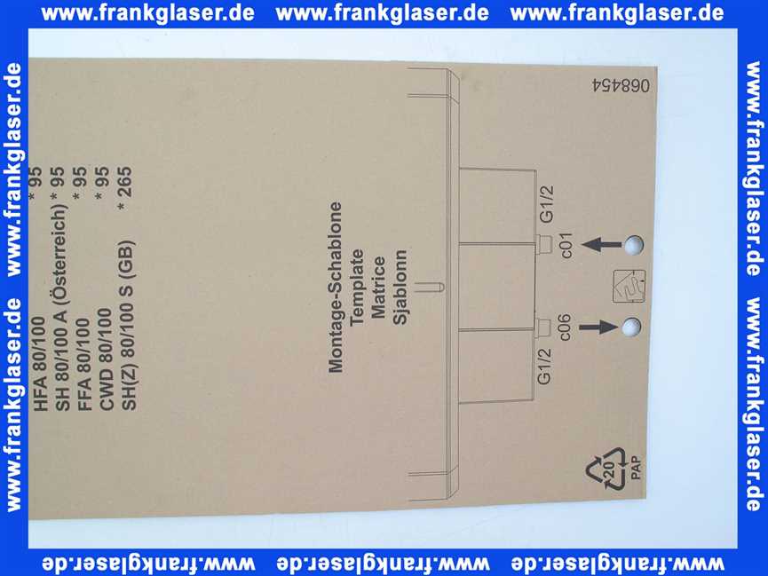 068454 Stiebel Eltron Montageschablone Wellpappe 1085X 530