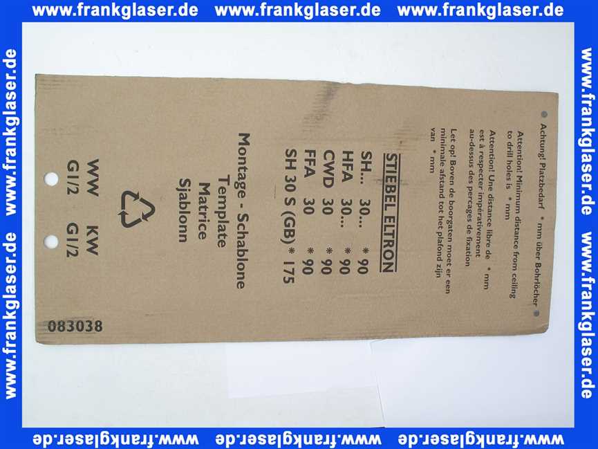 083038 Stiebel Eltron Montageschablone Wellpappe 870X 430