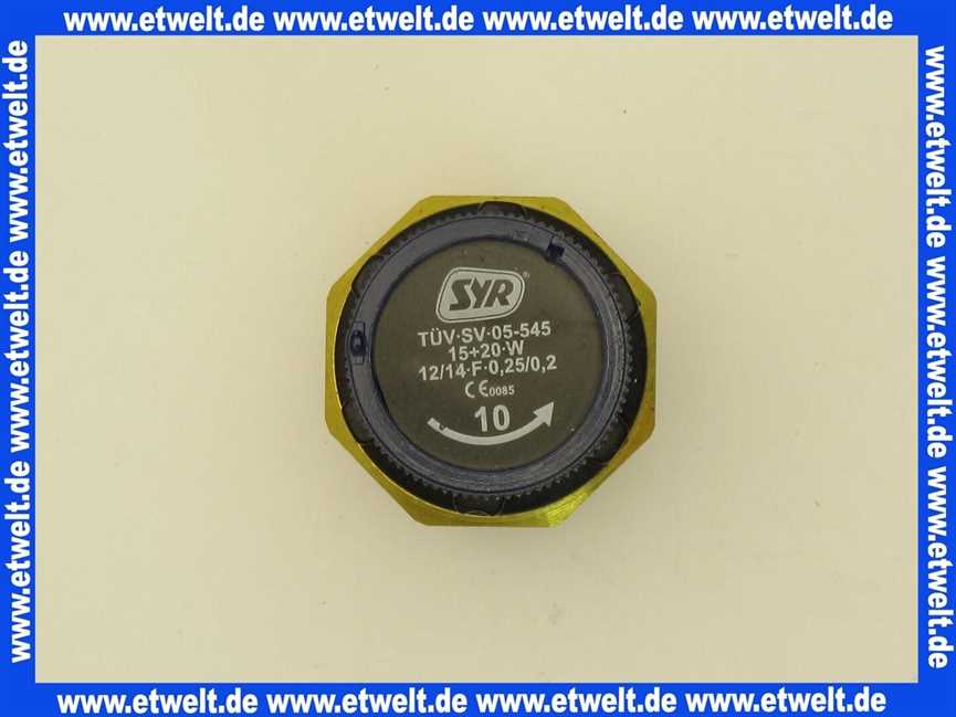 211620002 Syr Sicherheitsventil At-Patrone 10 Bar