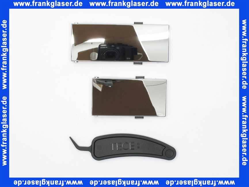 Tece square Glas Tasten Chrom glänzend, Ersatzteil 9820558