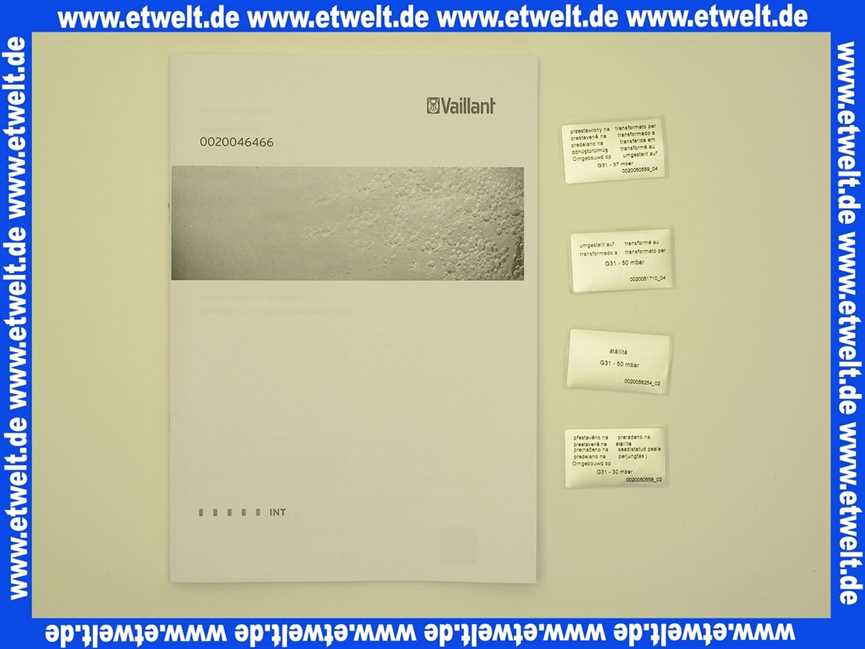 Vaillant Umstellsatz, E/LL - P 0020046466