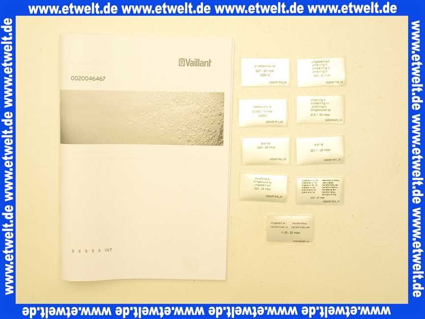 Vaillant Umstellsatz, P - E/LL 0020046467